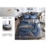 Lenjerie de Pat dublu, Bumbac Satinat Superior,4 Piese Cearceaf de pat 240 x 250 cm, A50-33