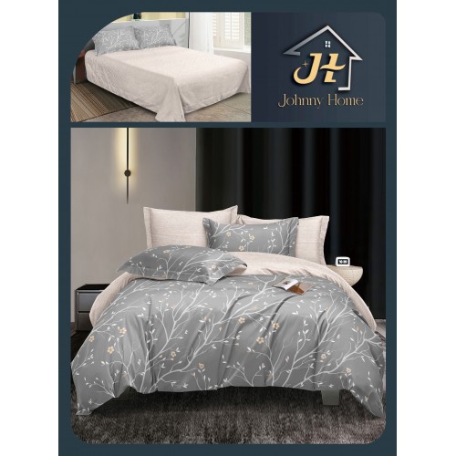Lenjerie de Pat dublu, Bumbac Satinat Superior,4 Piese Cearceaf de pat 240 x 250 cm, A50-37