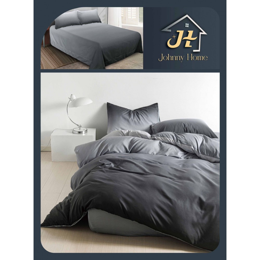 Lenjerie de Pat dublu, Bumbac Satinat Superior,4 Piese Cearceaf de pat 240 x 250 cm, A50-49 LENJERII DIN BUMBAC SATINAT