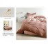 Lenjerie de Pat dublu, Bumbac Satinat Superior,4 Piese Cearceaf de pat 240 x 250 cm, A50-52