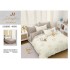 Lenjerie de Pat dublu, Bumbac Satinat Superior,4 Piese Cearceaf de pat 240 x 250 cm, A50-62