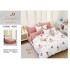 Lenjerie de Pat dublu, Bumbac Satinat Superior,4 Piese Cearceaf de pat 240 x 250 cm, A50-63