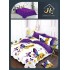 Lenjerie de Pat dublu, Bumbac Satinat Superior,4 Piese Cearceaf de pat 240 x 250 cm, A50-64