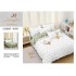 Lenjerie de Pat dublu, Bumbac Satinat Superior,4 Piese Cearceaf de pat 240 x 250 cm, A50-67