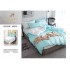 Lenjerie de Pat dublu, Bumbac Satinat Superior,4 Piese Cearceaf de pat 240 x 250 cm, A50-68