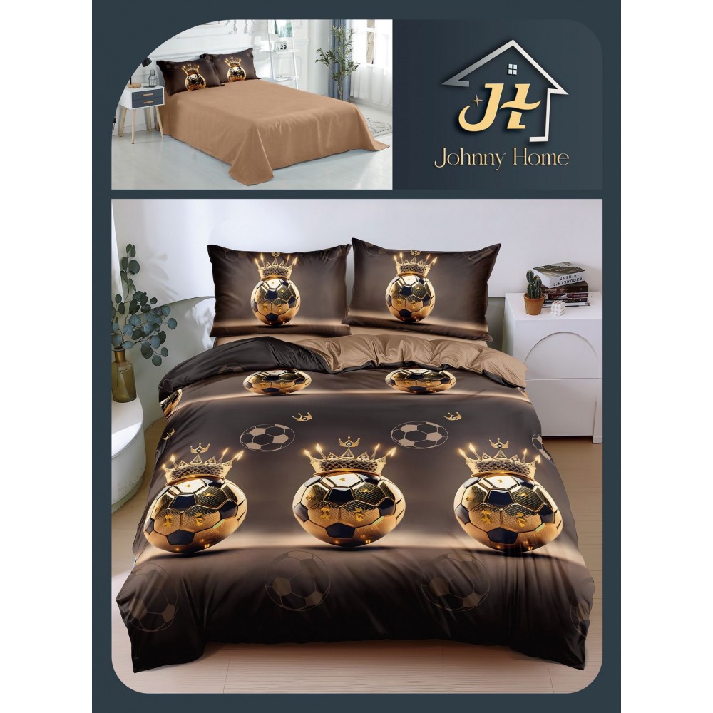 Lenjerie de Pat dublu, Bumbac Satinat Superior,4 Piese Cearceaf de pat 240 x 250 cm, A50-71 LENJERII DIN BUMBAC SATINAT