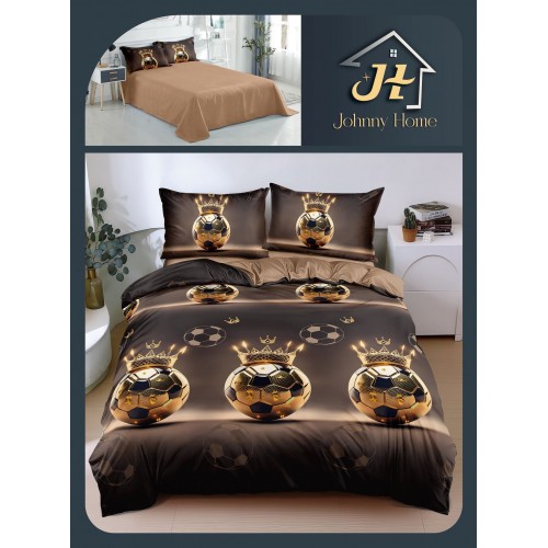 Lenjerie de Pat dublu, Bumbac Satinat Superior,4 Piese Cearceaf de pat 240 x 250 cm, A50-71