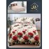 Lenjerie de Pat dublu, Bumbac Satinat Superior,4 Piese Cearceaf de pat 240 x 250 cm, A50-76