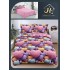 Lenjerie de Pat dublu, Bumbac Satinat Superior,4 Piese Cearceaf de pat 240 x 250 cm, A50-77