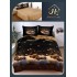 Lenjerie de Pat dublu, Bumbac Satinat Superior,4 Piese Cearceaf de pat 240 x 250 cm, A50-86