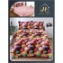 Lenjerie de Pat dublu, Bumbac Satinat Superior,4 Piese Cearceaf de pat 240 x 250 cm, A50-95