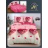 Lenjerie de Pat dublu, Bumbac Satinat Superior,4 Piese Cearceaf de pat 240 x 250 cm, A50-96