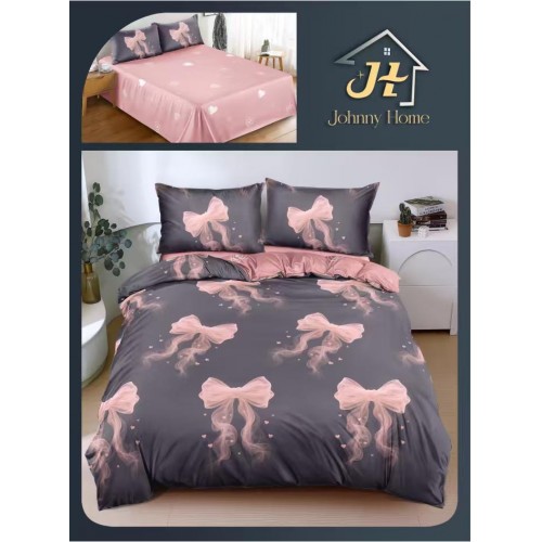 Lenjerie de Pat dublu, Bumbac Satinat Superior,4 Piese Cearceaf de pat 240 x 250 cm, A50-97