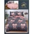 Lenjerie de Pat dublu, Bumbac Satinat Superior,4 Piese Cearceaf de pat 240 x 250 cm, A50-97