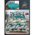 Lenjerie de Pat dublu, Bumbac Satinat Superior,4 Piese Cearceaf de pat 240 x 250 cm, A50-104