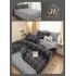Lenjerie de Pat dublu, Bumbac Satinat Superior,4 Piese Cearceaf de pat 240 x 250 cm, A50-111