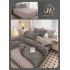 Lenjerie de Pat dublu, Bumbac Satinat Superior,4 Piese Cearceaf de pat 240 x 250 cm, A50-112