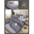 Lenjerie de Pat dublu, Bumbac Satinat Superior,4 Piese Cearceaf de pat 240 x 250 cm, A50-114