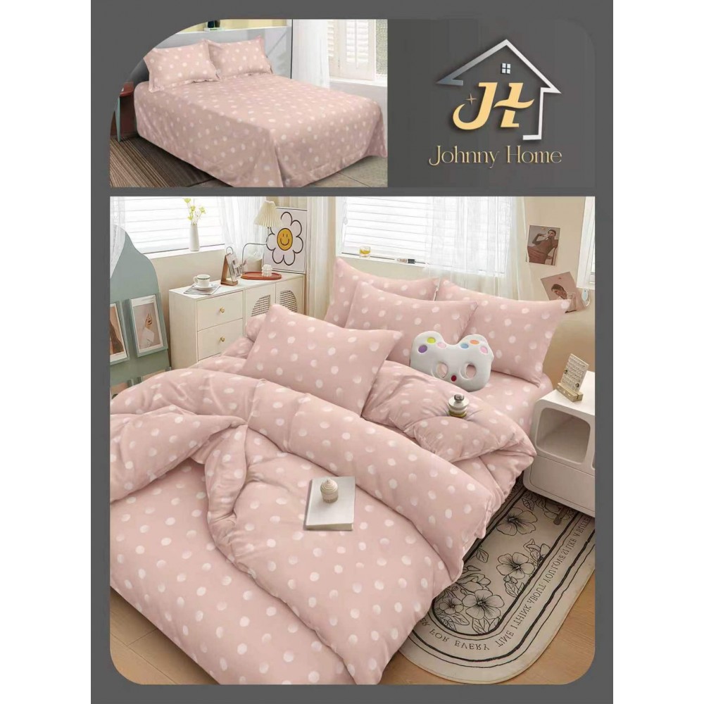 Lenjerie de Pat dublu, Bumbac Satinat Superior,4 Piese Cearceaf de pat 240 x 250 cm, A50-115 LENJERII DIN BUMBAC SATINAT