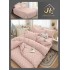 Lenjerie de Pat dublu, Bumbac Satinat Superior,4 Piese Cearceaf de pat 240 x 250 cm, A50-115