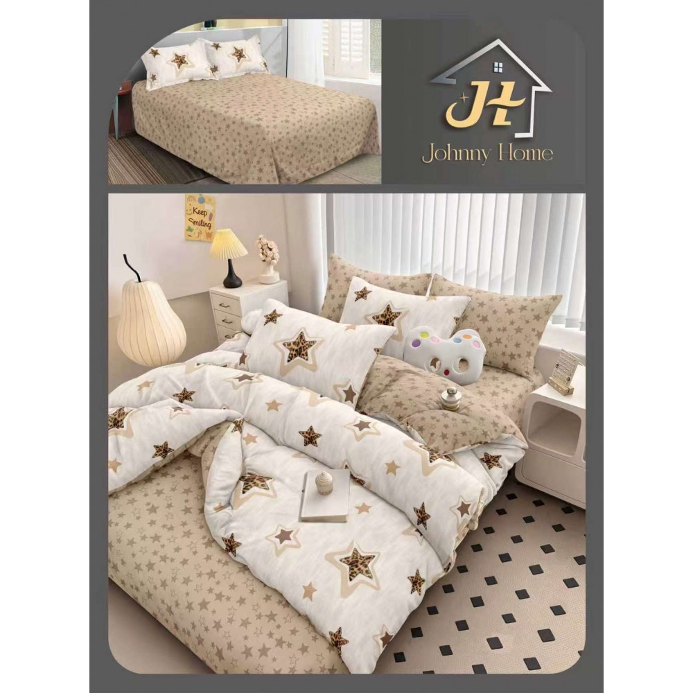 Lenjerie de Pat dublu, Bumbac Satinat Superior,4 Piese Cearceaf de pat 240 x 250 cm, A50-116 LENJERII DIN BUMBAC SATINAT