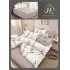 Lenjerie de Pat dublu, Bumbac Satinat Superior,4 Piese Cearceaf de pat 240 x 250 cm, A50-117