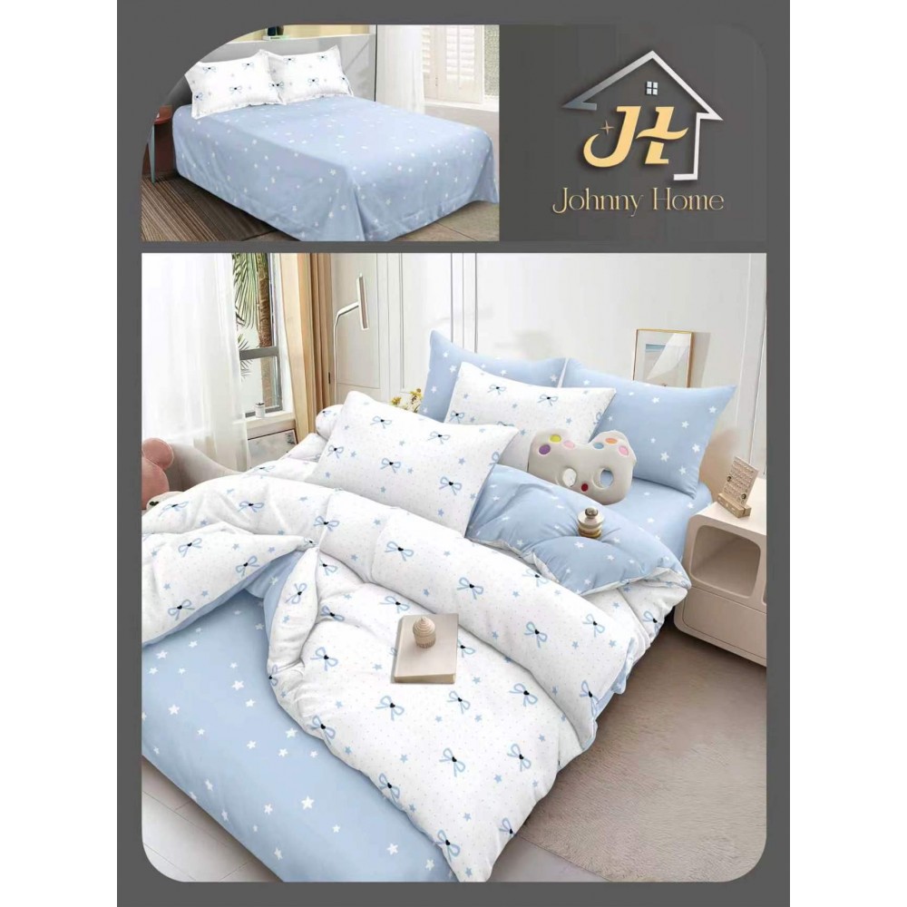 Lenjerie de Pat dublu, Bumbac Satinat Superior,4 Piese Cearceaf de pat 240 x 250 cm, A50-118 LENJERII DIN BUMBAC SATINAT