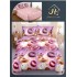 Lenjerie de Pat dublu, Bumbac Satinat Superior,4 Piese Cearceaf de pat 240 x 250 cm, A50-121