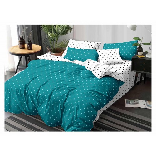 Lenjerie de pat dublu Din Finet, 6 piese, Pentru pat de 2 persoane, 240x250 cm R60-5