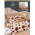 Lenjerie de pat dublu Din Finet, 6 piese, Pentru pat de 2 persoane, 240x250 cm R60-8