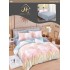 Lenjerie de pat dublu Din Finet, 6 piese, Pentru pat de 2 persoane, 240x250 cm R60-38