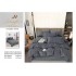 Lenjerie de pat dublu Din Finet, 6 piese, Pentru pat de 2 persoane, 240x250 cm R60-43