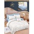 Lenjerie de pat dublu Din Finet, 6 piese, Pentru pat de 2 persoane, 240x250 cm R60-53