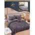 Lenjerie de pat dublu Din Finet, 6 piese, Pentru pat de 2 persoane, 240x250 cm R60-54