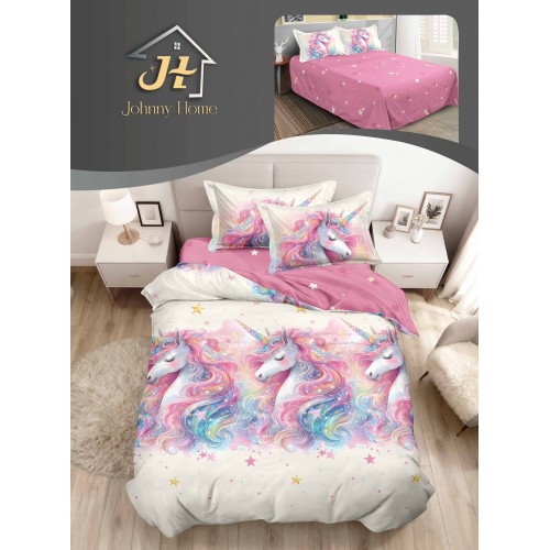 Lenjerie De Pat 1 Persoana 4 Piese, din Bumbac Finet, Cearceaf de pat 155x200cm, Y60-31