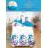 Lenjerie De Pat 1 Persoana 4 Piese, din Bumbac Finet, Cearceaf de pat 155x200cm, Y60-43
