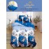 Lenjerie De Pat 1 Persoana 4 Piese, din Bumbac Finet, Cearceaf de pat 155x200cm, Y60-45