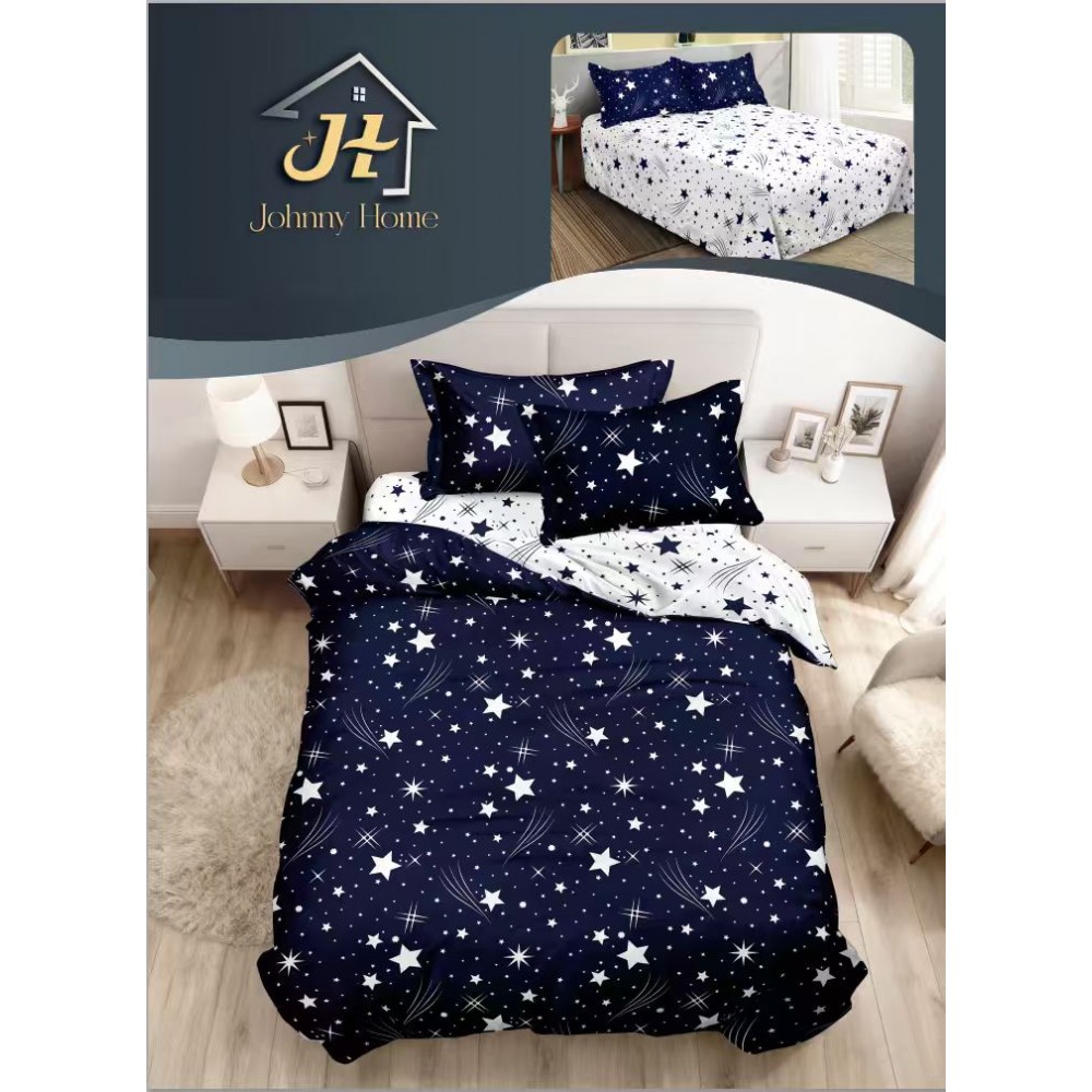 Lenjerie De Pat 1 Persoana 4 Piese, din Bumbac Finet, Cearceaf de pat 155x200cm, Y60-47 LENJERII DIN FINET 4 PIESE / 1 PERSOANA ELEGANT HOME PUCIOASA