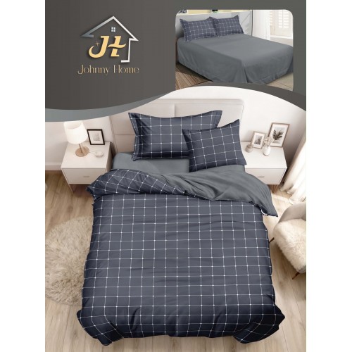 Lenjerie De Pat 1 Persoana 4 Piese, din Bumbac Finet, Cearceaf de pat 155x200cm, Y60-50