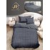 Lenjerie De Pat 1 Persoana 4 Piese, din Bumbac Finet, Cearceaf de pat 155x200cm, Y60-50