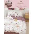 Lenjerie De Pat 1 Persoana 4 Piese, din Bumbac Finet, Cearceaf de pat 155x200cm, Y60-59