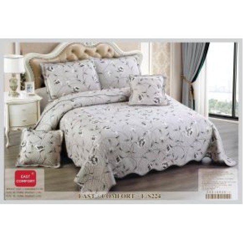 Cuvertură Pat Dublu, 5 Piese, Bumbac 100% , Imprimat –Calitate Premium, 230x250 cm, CUVE-3