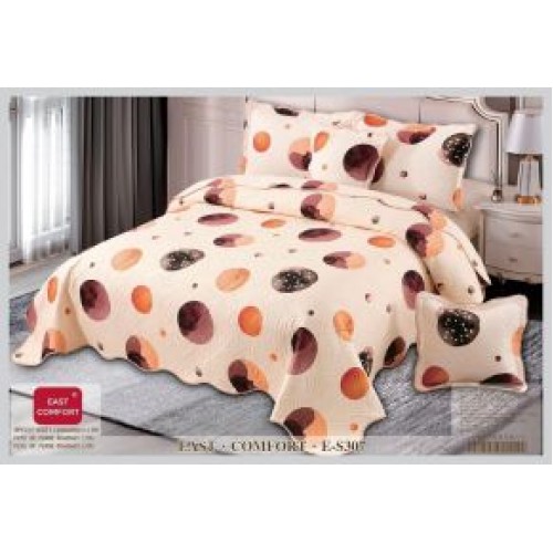 Cuvertură Pat Dublu, 5 Piese, Bumbac 100% , Imprimat –Calitate Premium, 230x250 cm, CUVE-8