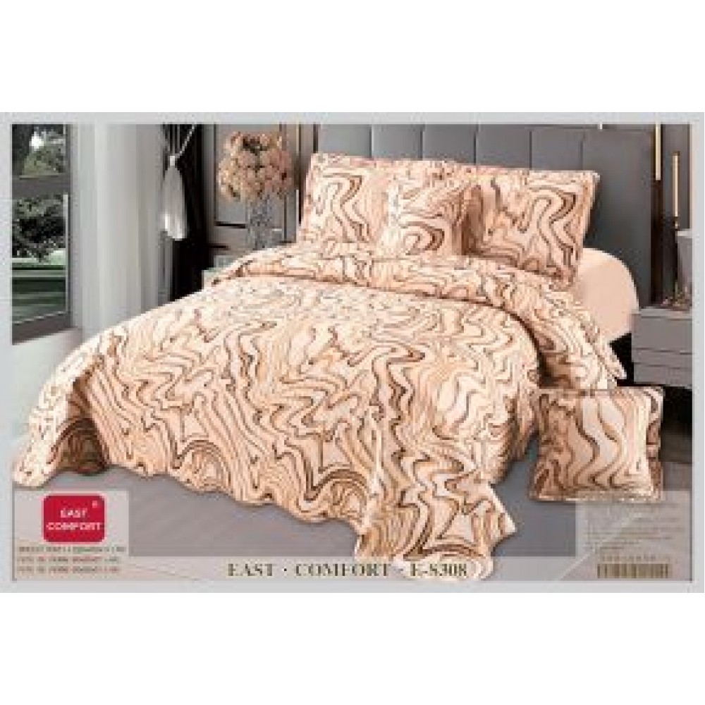 Cuvertură Pat Dublu, 5 Piese, Bumbac 100% , Imprimat –Calitate Premium, 230x250 cm, CUVE-9 Cuverturi din bumbac 5 piese