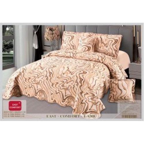 Cuvertură Pat Dublu, 5 Piese, Bumbac 100% , Imprimat –Calitate Premium, 230x250 cm, CUVE-9
