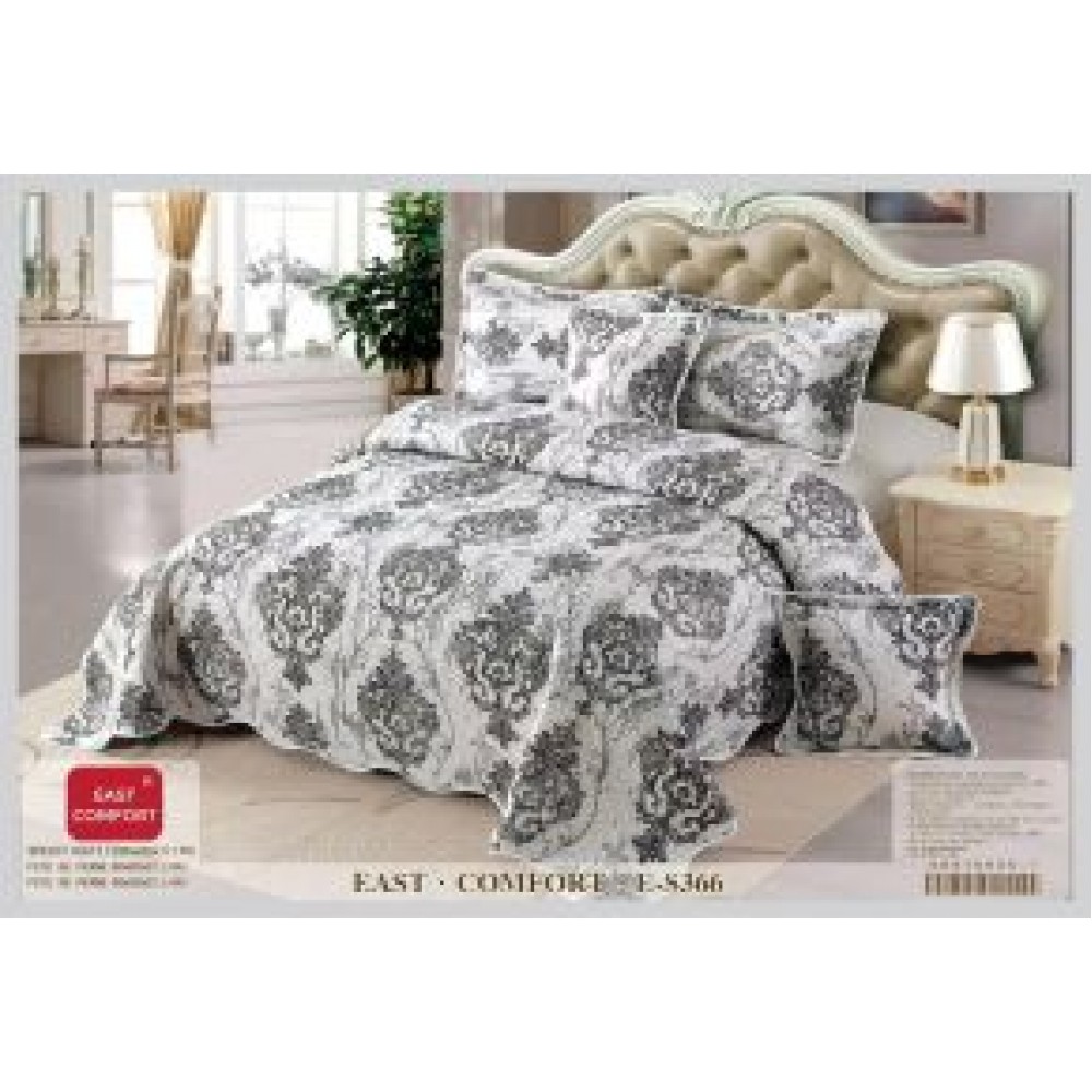 Cuvertură Pat Dublu, 5 Piese, Bumbac 100% , Imprimat –Calitate Premium, 230x250 cm, CUVE-12 Cuverturi din bumbac 5 piese