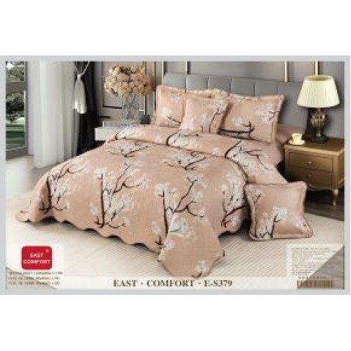 Cuvertură Pat Dublu, 5 Piese, Bumbac 100% , Imprimat –Calitate Premium, 230x250 cm, CUVE-14