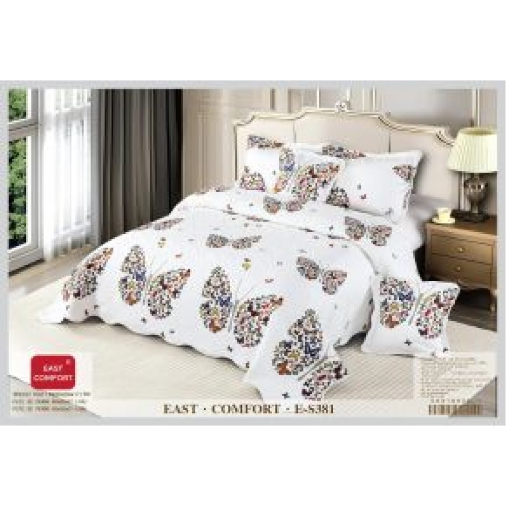 Cuvertură Pat Dublu, 5 Piese, Bumbac 100% , Imprimat –Calitate Premium, 230x250 cm, CUVE-15 Cuverturi din bumbac 5 piese