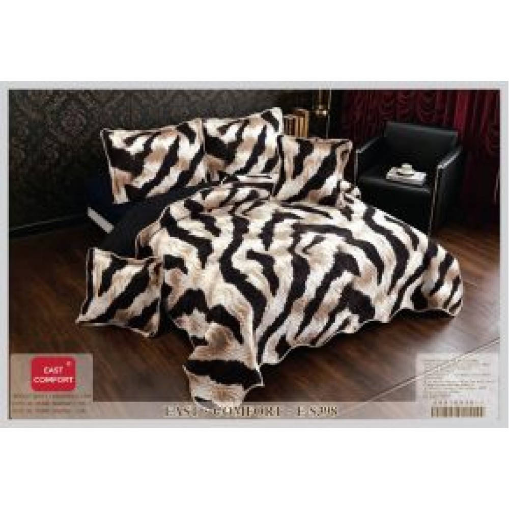 Cuvertură Pat Dublu, 5 Piese, Bumbac 100% , Imprimat –Calitate Premium, 230x250 cm, CUVE-16 Cuverturi din bumbac 5 piese