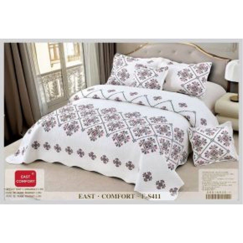 Cuvertură Pat Dublu, 5 Piese, Bumbac 100% , Imprimat –Calitate Premium, 230x250 cm, CUVE-17 Cuverturi din bumbac 5 piese